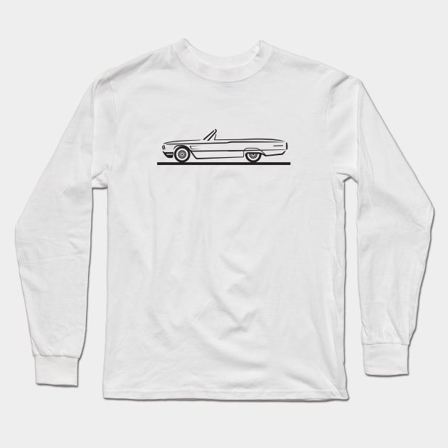 1965 Ford Thunderbird Convertible Long Sleeve T-Shirt by PauHanaDesign